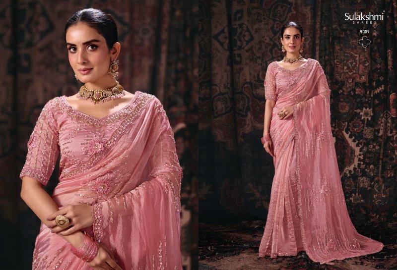 Pink Colour Isha By Sulakshmi Bala Silk Fabric Designer Saree 9009
